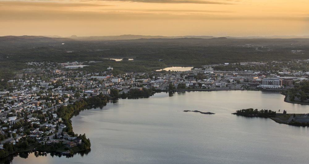 Photo aérienne de la ville de Rouyn-Noranda