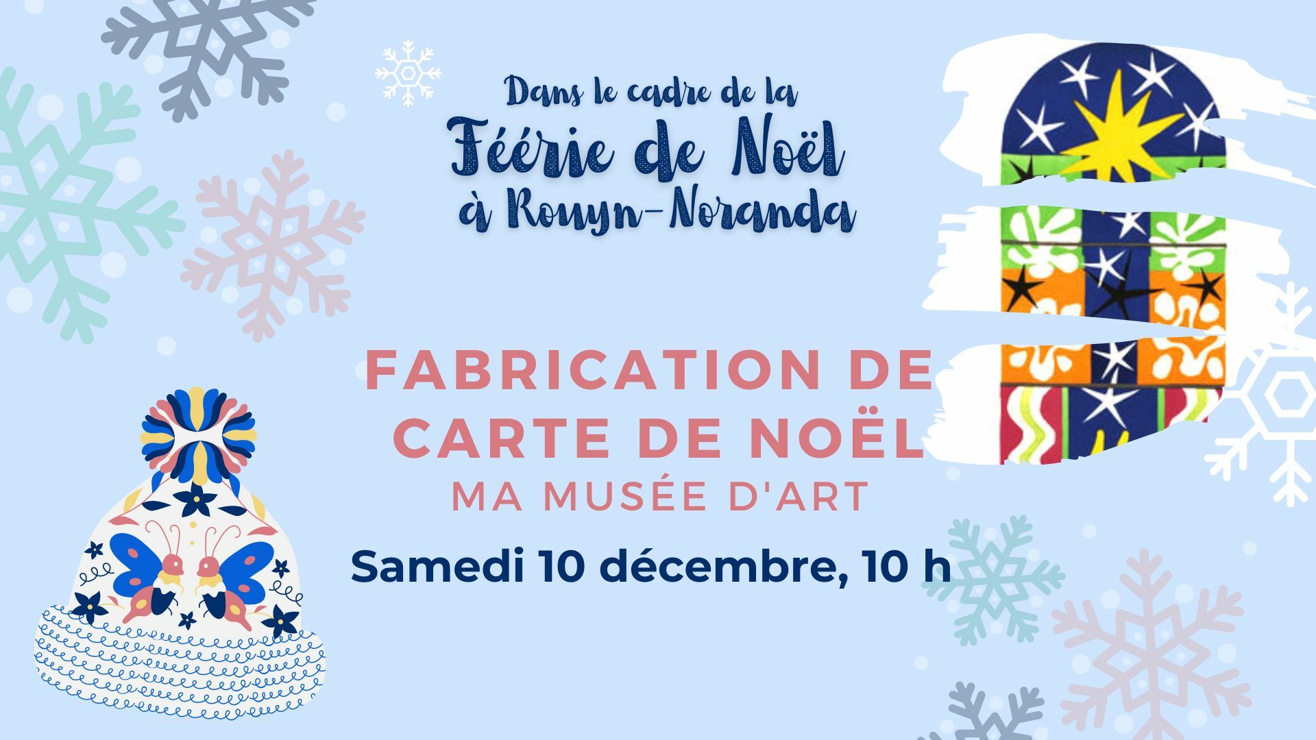 Fabrication de carte de Noël Tourisme RouynNoranda